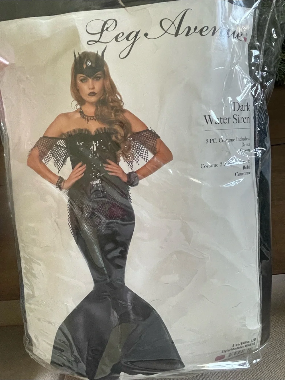 Leg Avenue Black Sequined Mermaid Costume Gown